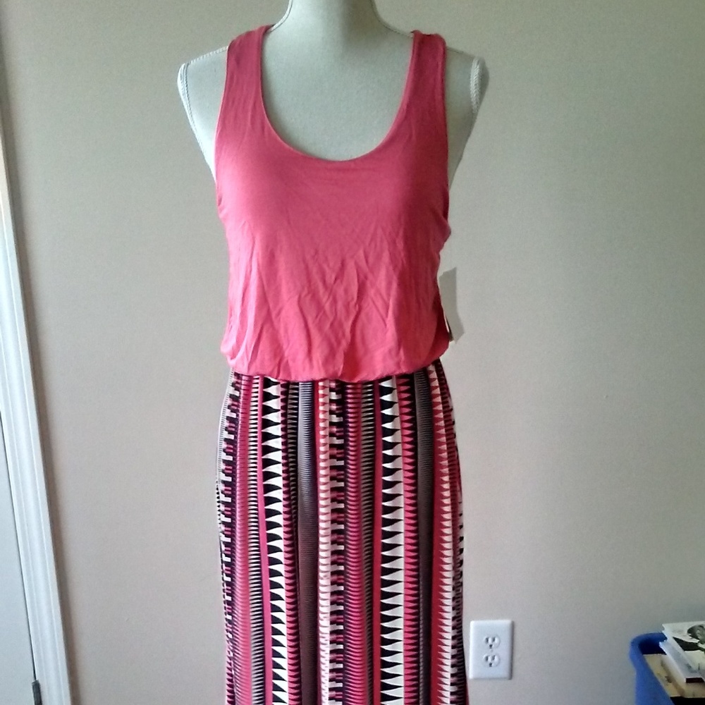 Bobbie Brooks NWT women's pink maxi dress
